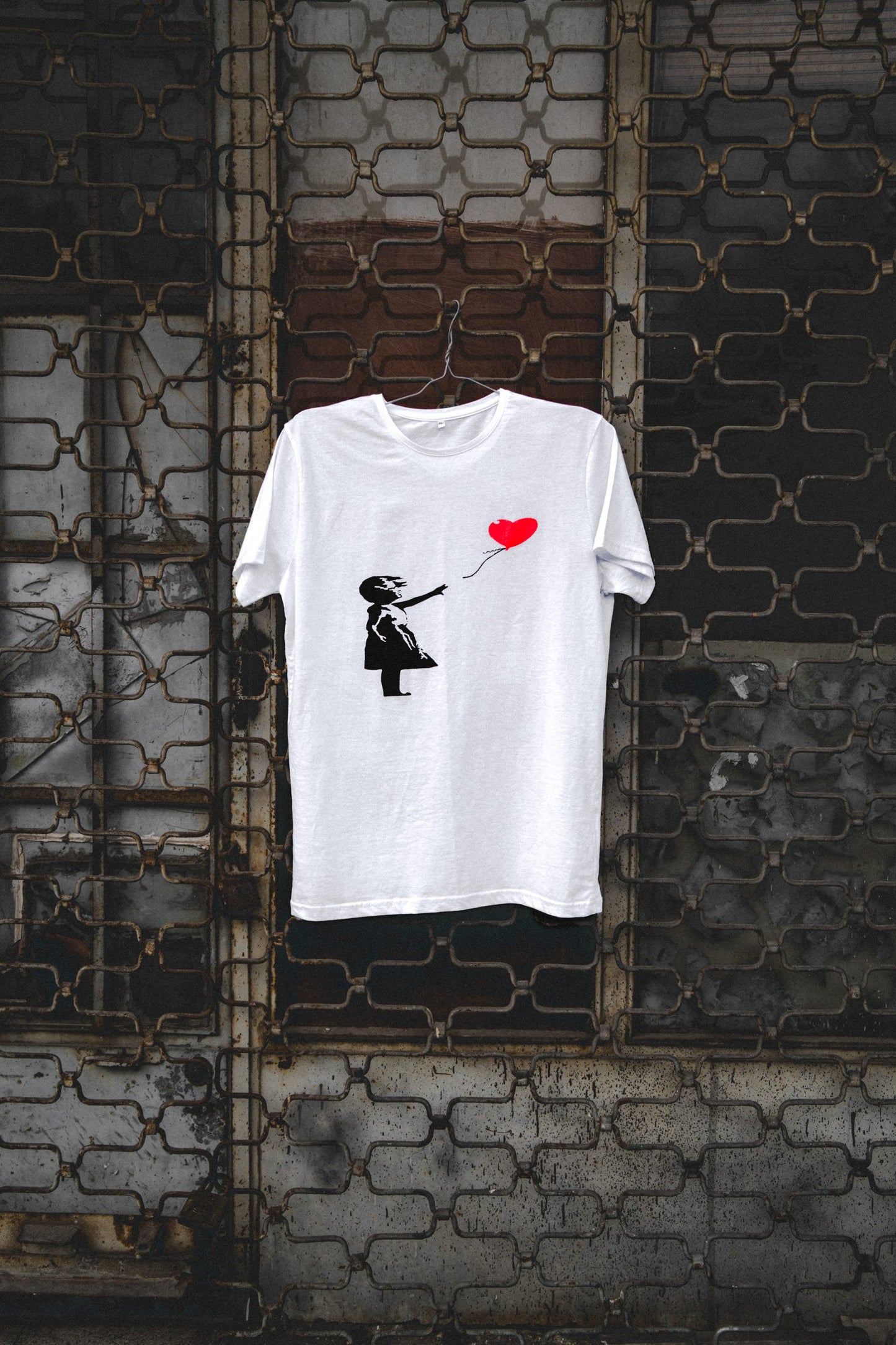 Girl With Balloon White T-Shirt - Banksy Art Shop