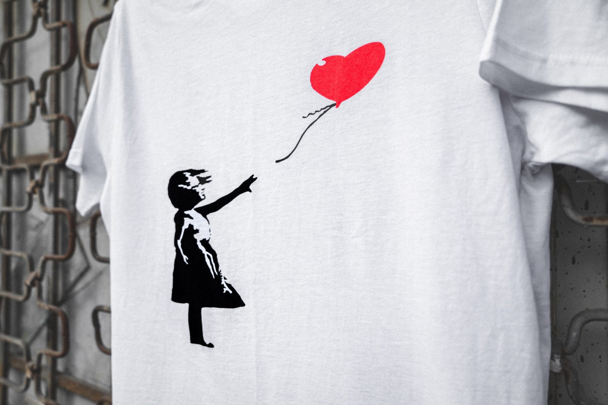 Girl With Balloon White T-Shirt - Banksy Art Shop