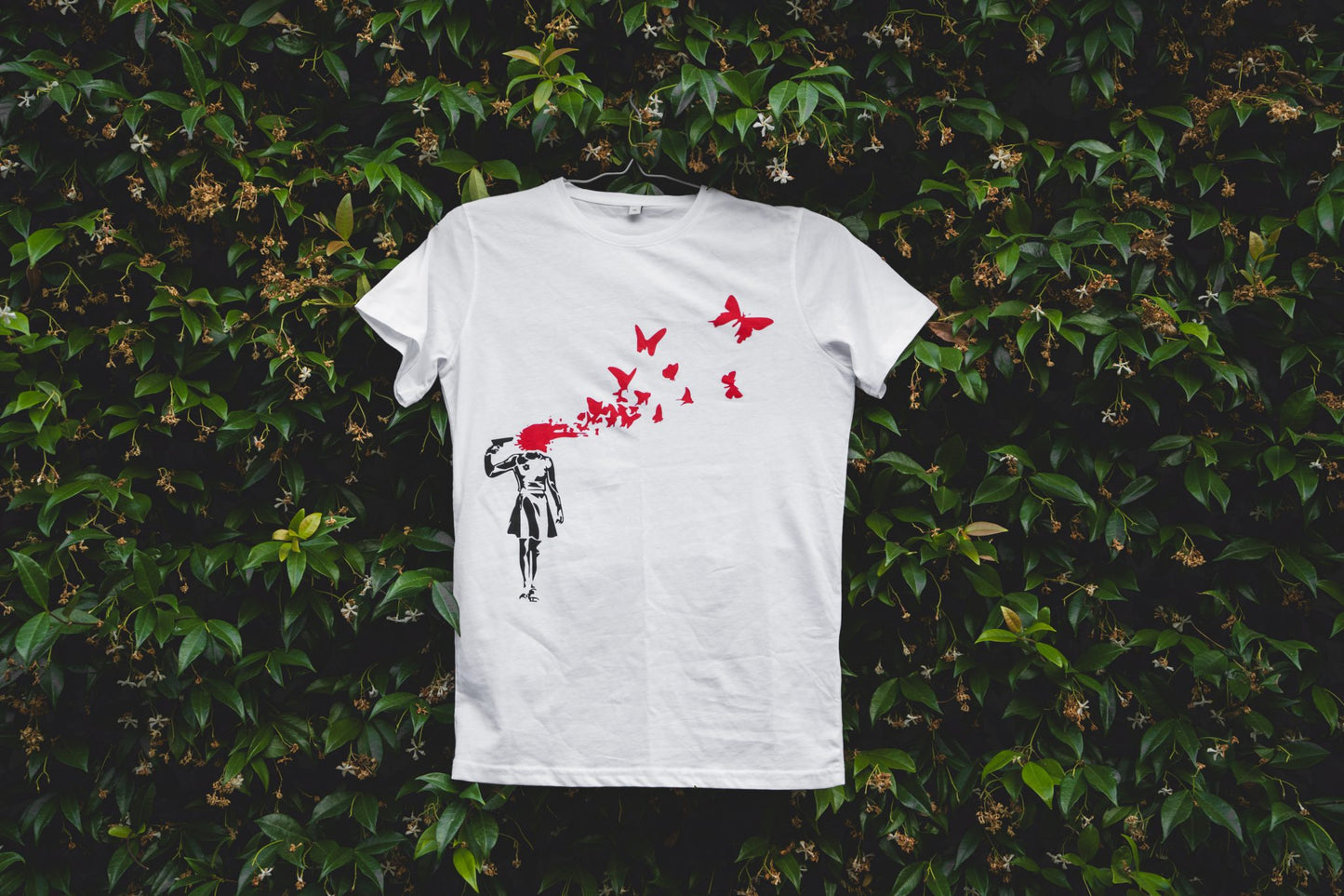 Butterfly Girl T-Shirt - Banksy Art Shop