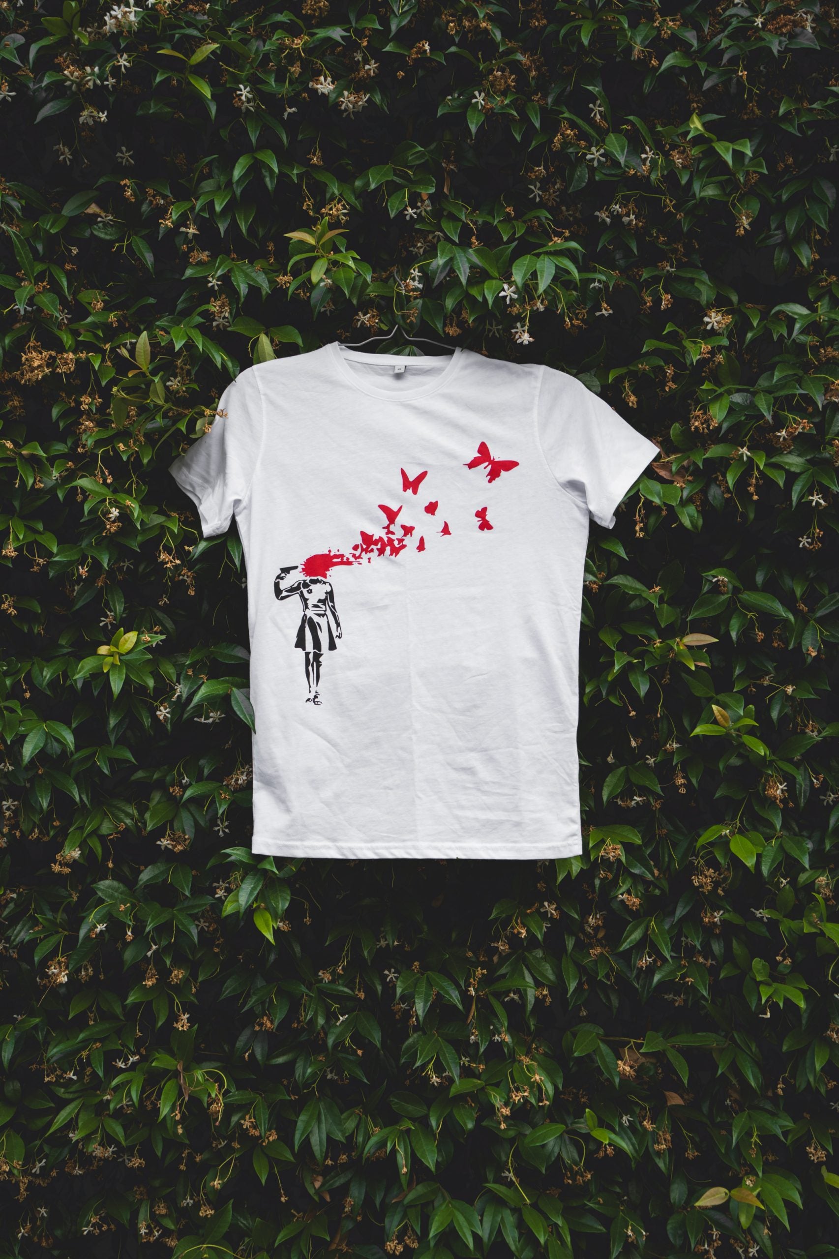 Butterfly Girl T-Shirt - Banksy Art Shop