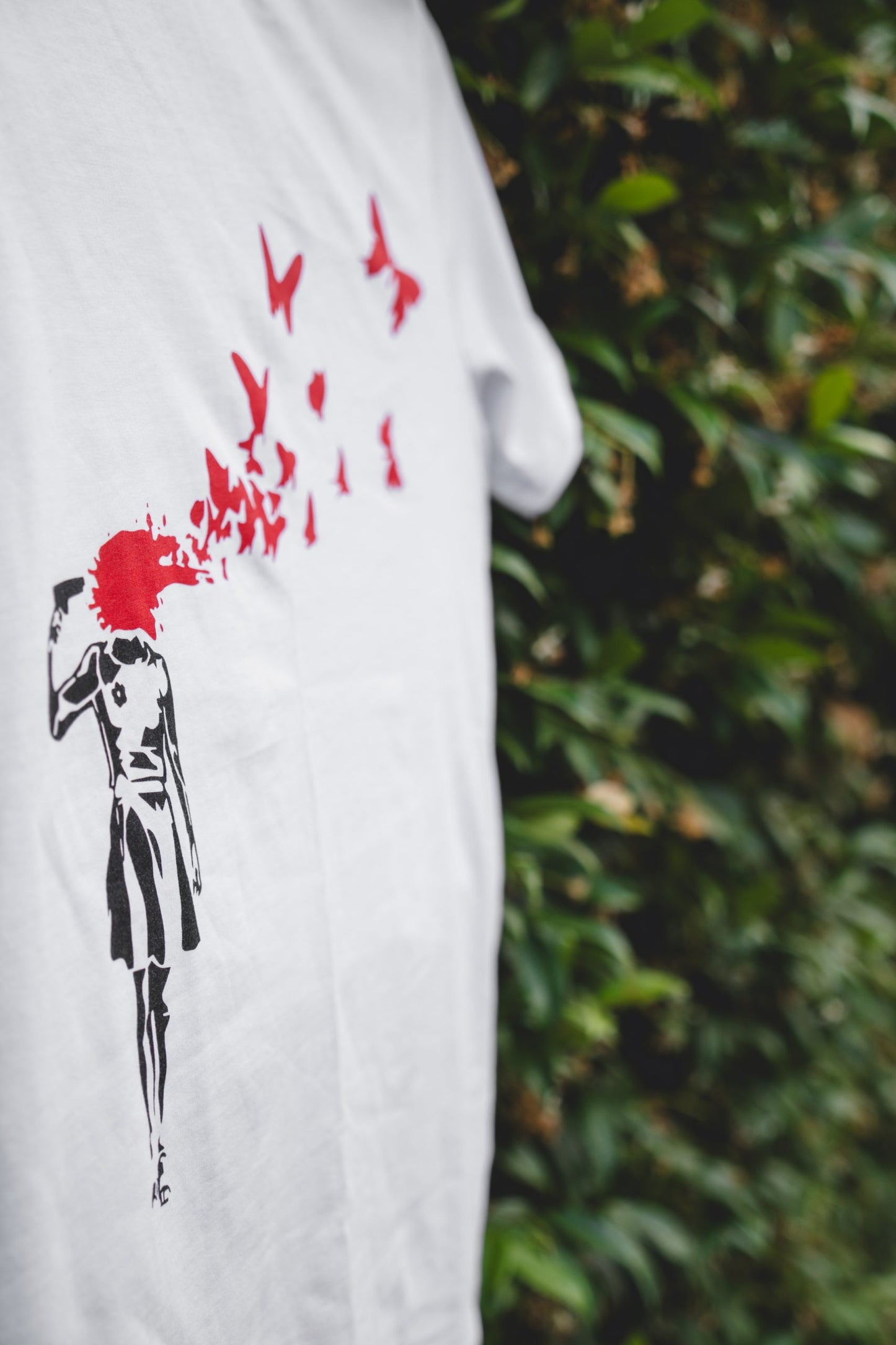 Butterfly Girl T-Shirt - Banksy Art Shop