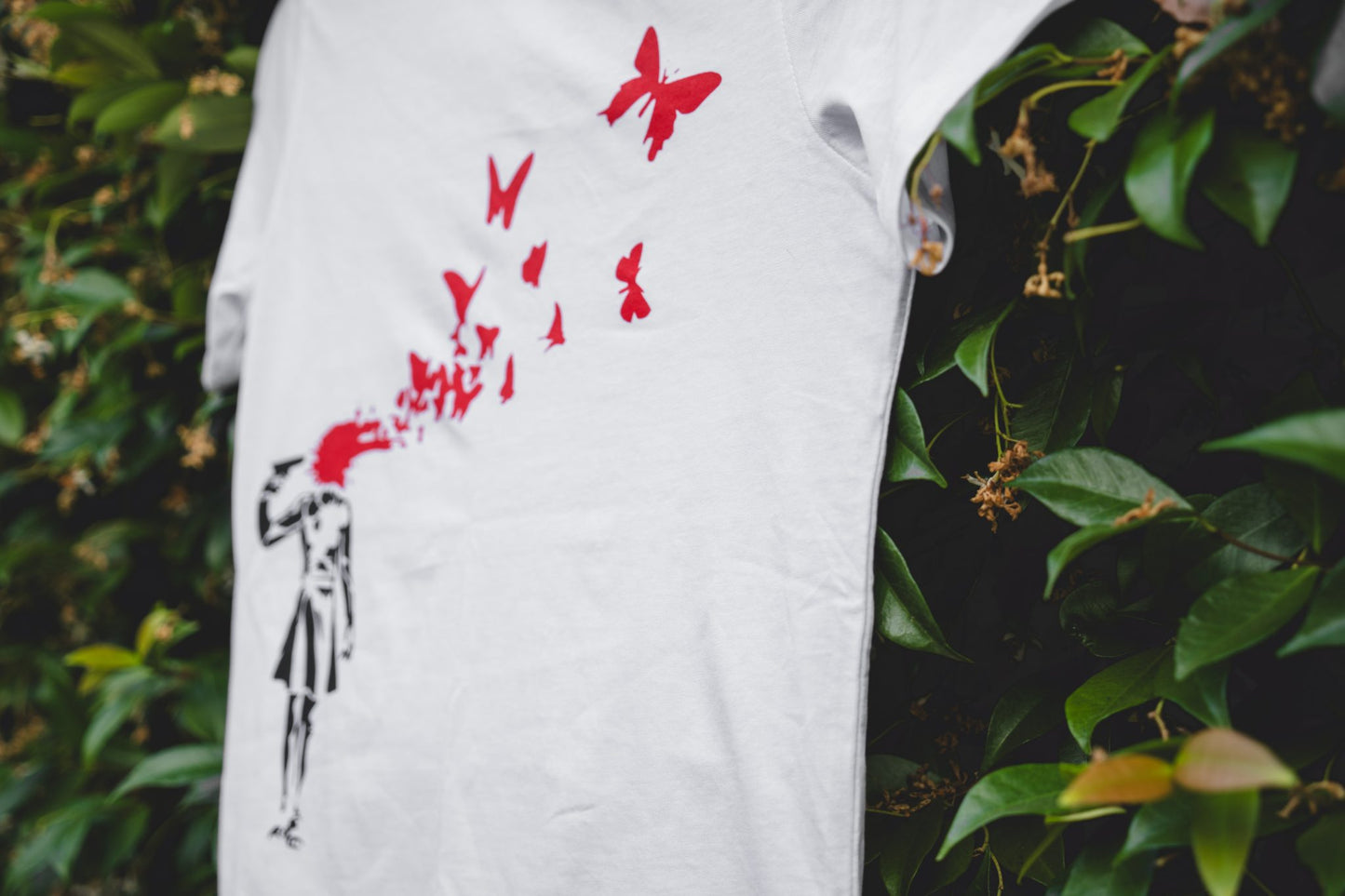 Butterfly Girl T-Shirt - Banksy Art Shop